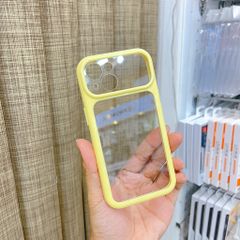 [C] ** Ốp iPhone 15 6.1 lưng trong cứng viền màu Acrylic