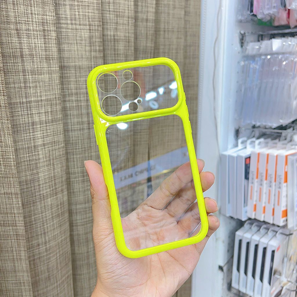 [C] ** Ốp iPhone 12 Pro Max lưng trong cứng viền màu Acrylic