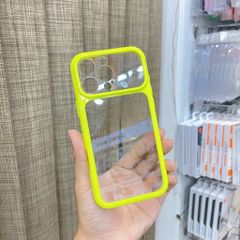 [C] ** Ốp iPhone 13 Pro Max lưng trong cứng viền màu Acrylic