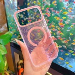 ** Ốp iPhone 17 Pro Max lưng màu trong vân sóng magsafe