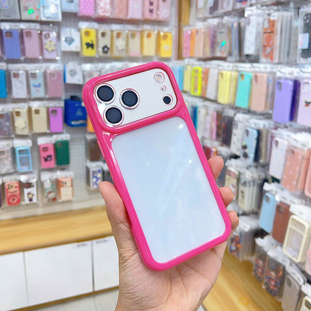 [C] ** Ốp iPhone 17 Pro Max lưng trong cứng viền màu Acrylic