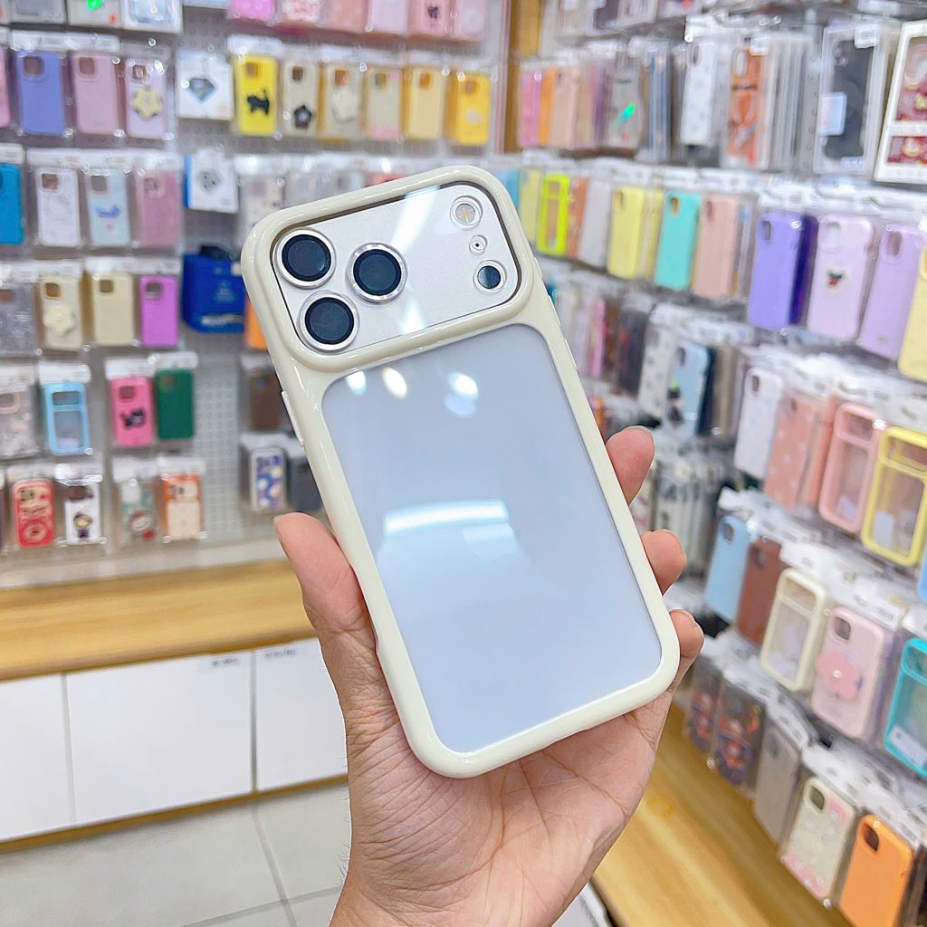 [C] ** Ốp iPhone 17 Pro Max lưng trong cứng viền màu Acrylic