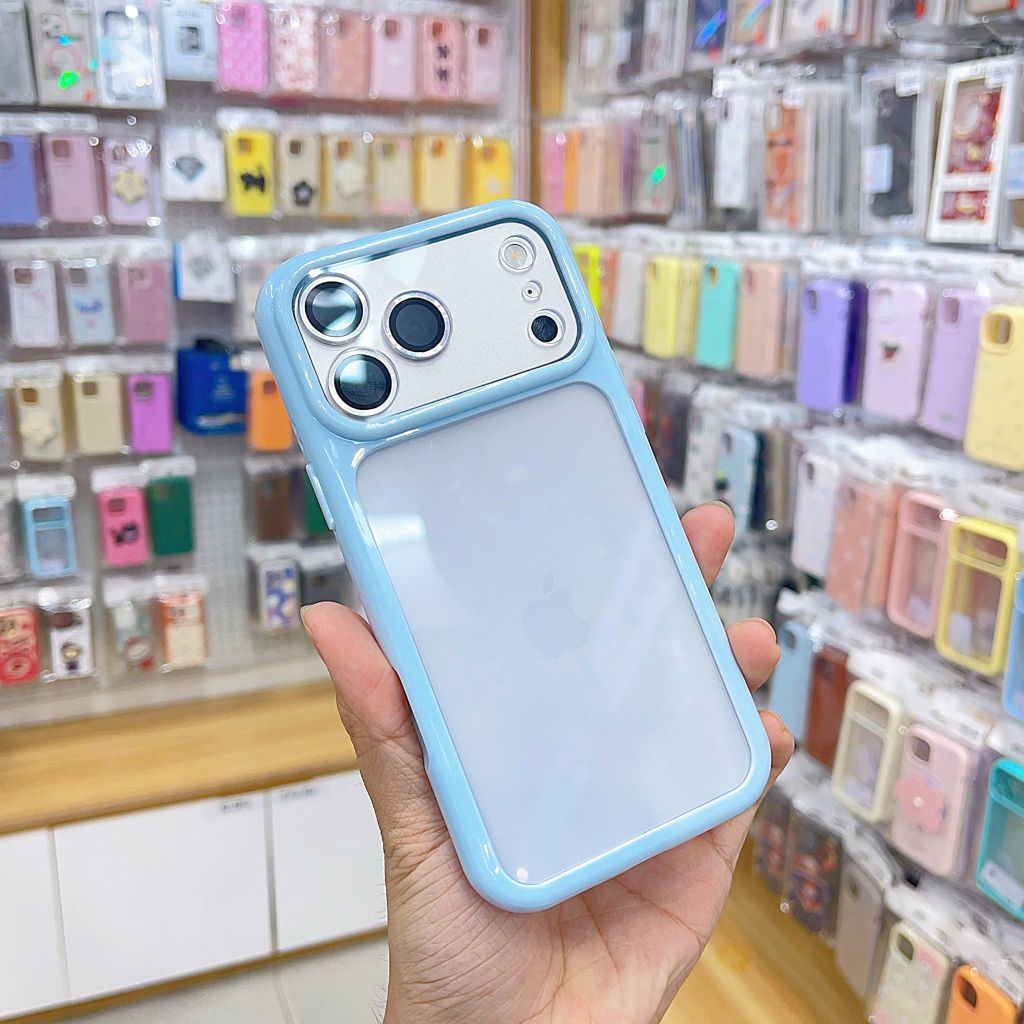 [C] ** Ốp iPhone 17 Pro Max lưng trong cứng viền màu Acrylic