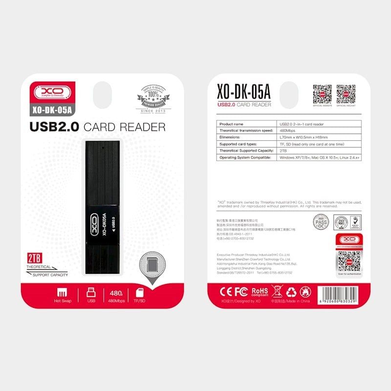 [C] ** Đọc thẻ 2 in 1 XO DK05B 2.0