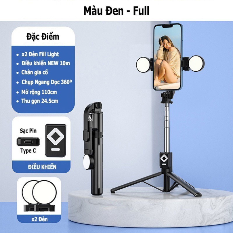 ** Gậy chụp hình B11s có led