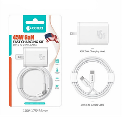 Bộ sạc Type C to Type C Coteci iH143 1C 45W