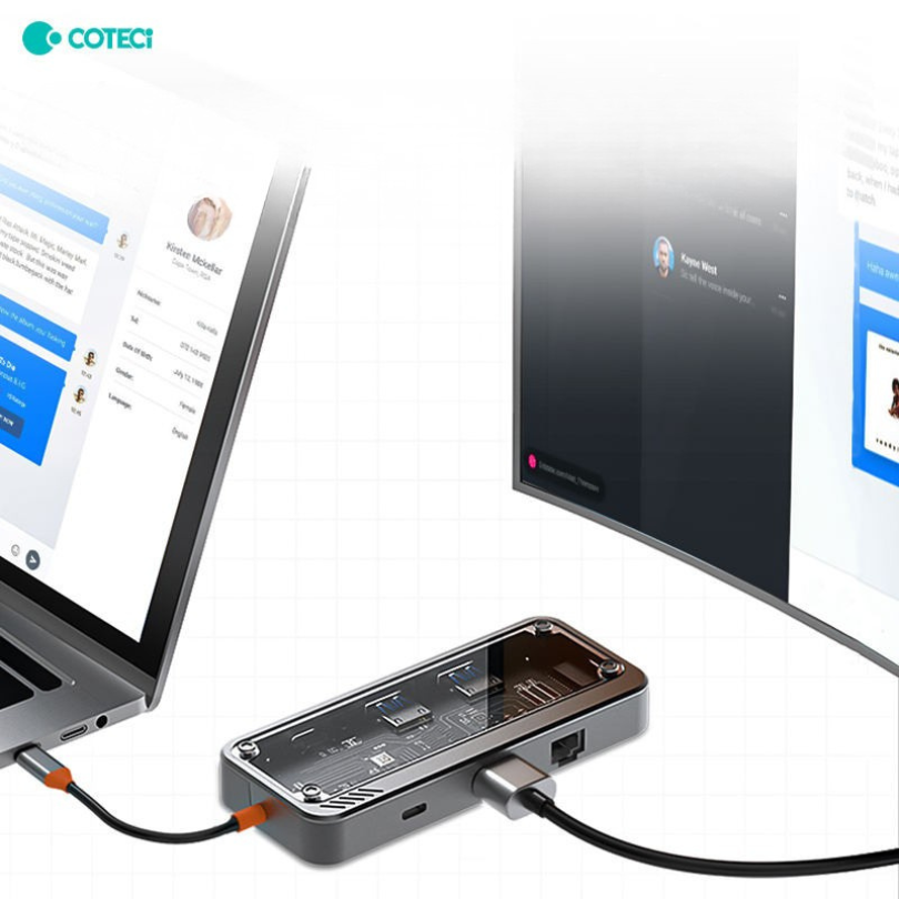 ** Hub Type C Coteci Punk 16016 8 in 1
