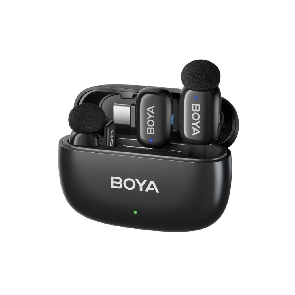 ** Micro cài áo Boya Mini 2 2 Mic Cổng C có hộp sạc
