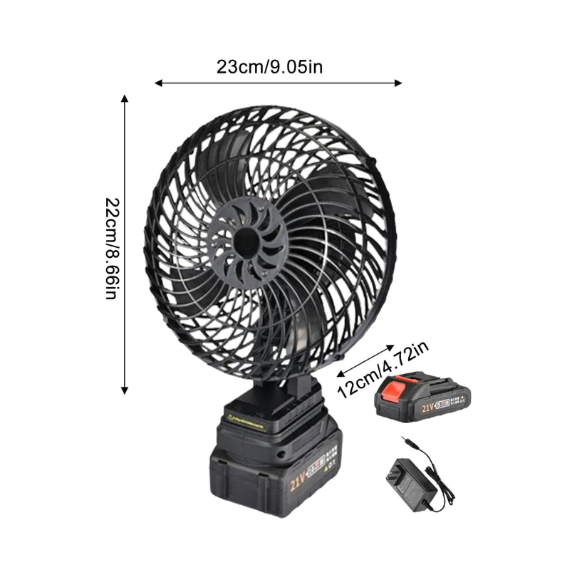 ** Quạt tích điện 10 Cell pin