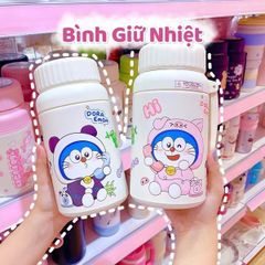 ** Bình nước giữ nhiệt Doraemon trắng/XD 1000ml