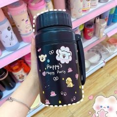 ** Bình giữ nhiệt Puppy’s Happy Party ĐEN 1000ml