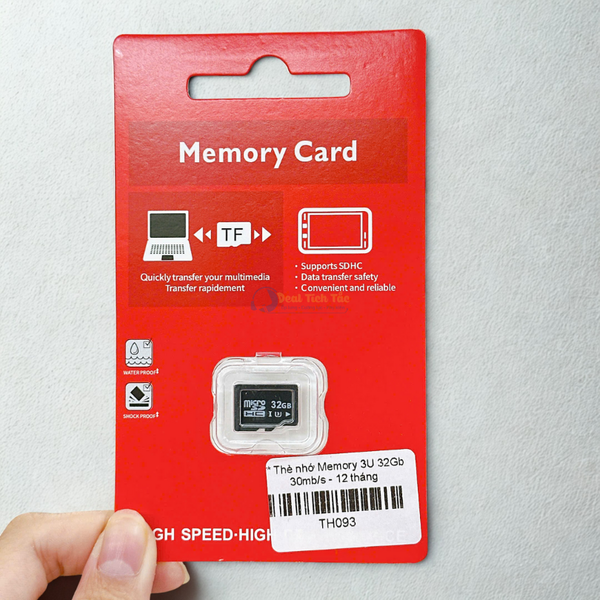 ** Thẻ nhớ Memory 3U 32Gb 30mb/s