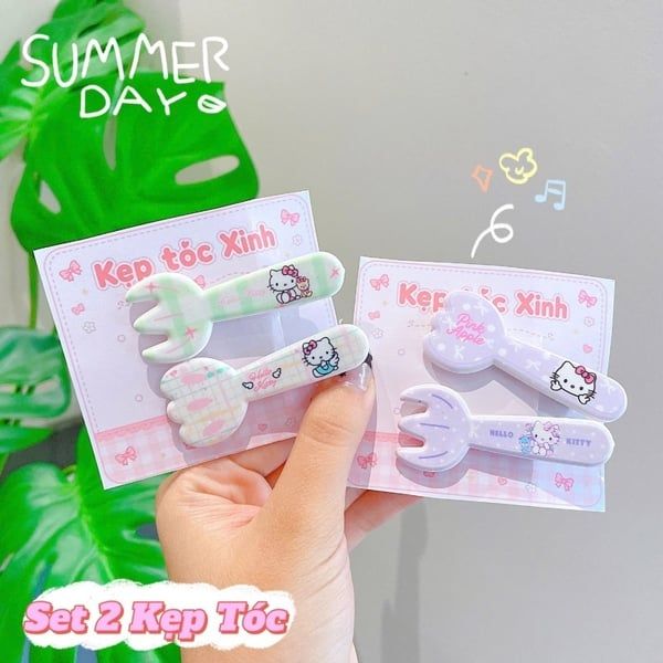 ** Set 2 kẹp tóc thìa in kitty