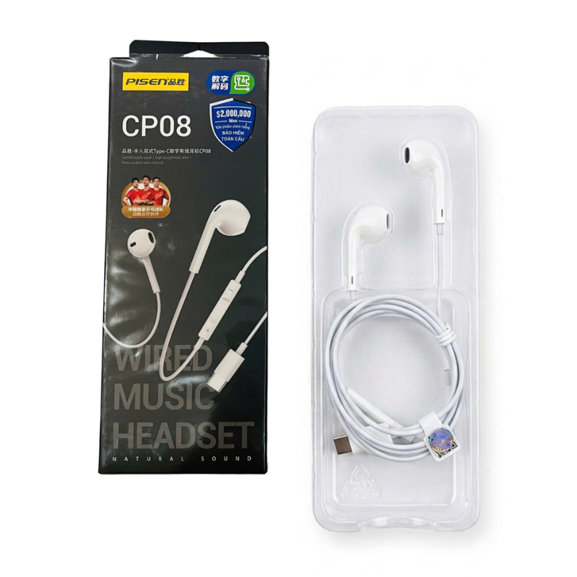 ** Tai nghe dây Pisen CP08 cổng C