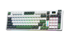 ** Bàn phím cơ 3 mode Aula S98 Pro Xanh lá trắng, Grey Wood V4 Switch