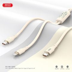 Cáp 2 in 1 Type C to Type C + IP XO Q262 100W 1.2m