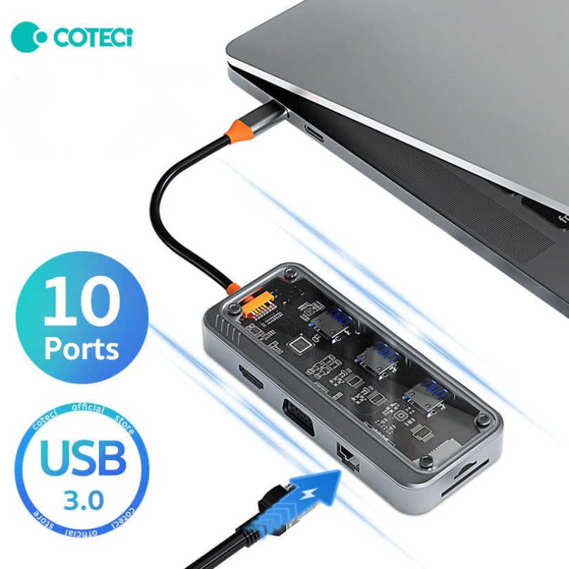 ** Hub Type C Coteci Punk 16013 10 in 1