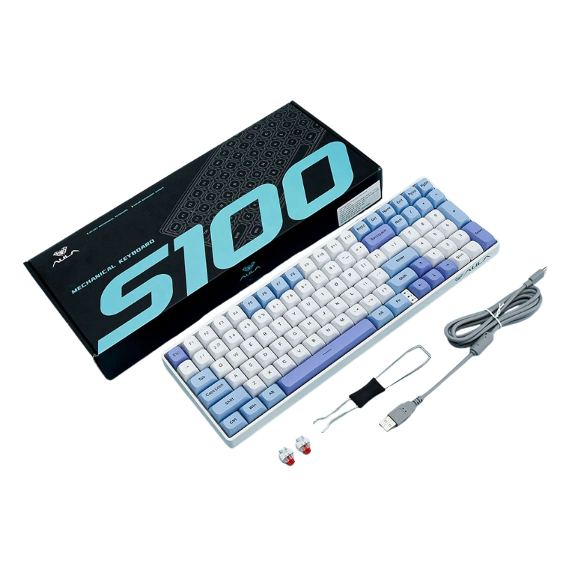 ** Bàn phím cơ 3 mode Aula S100 Pro Xanh