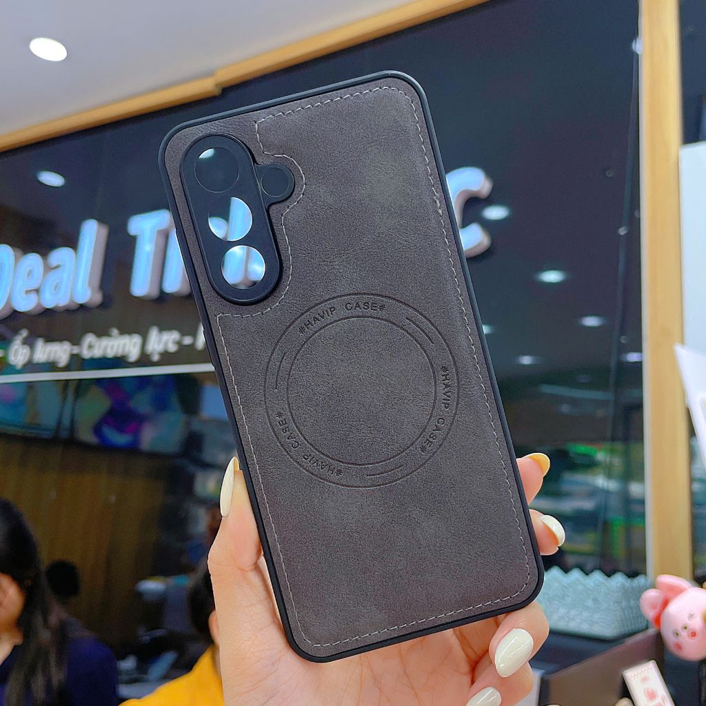 ** Ốp Samsung A17 giả da may viền Havip case