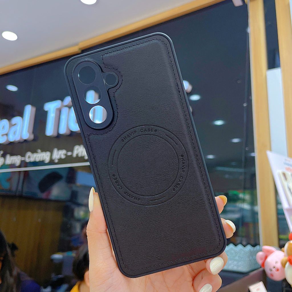 ** Ốp Samsung A17 giả da may viền Havip case