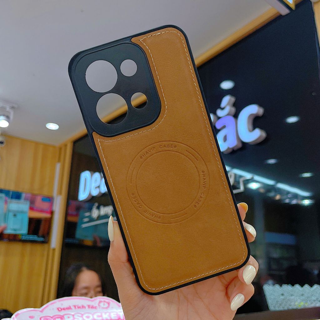 ** Ốp Xiaomi Redmi 15C 5G giả da may viền Havip case