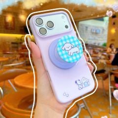 ** Ốp iPhone 17 Pro Max lưng cứng magsafe hồng chó đóm Dalmatian