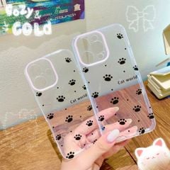 ** Ốp iPhone 11 6.1 dẻo trong nhiều chân mèo đen Cat World