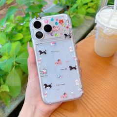 Ốp iPhone 17 Pro/18 Pro dẻo trong nhiều cún lạp xưởng mini/nơ