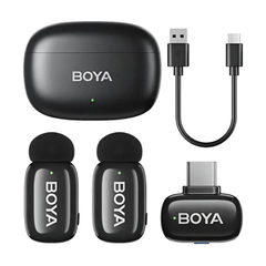 ** Micro cài áo Boya Mini 2 2 Mic Cổng C có hộp sạc
