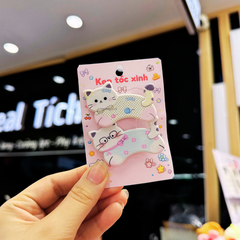 ** Set 2 kẹp mèo ú họa tiết cute