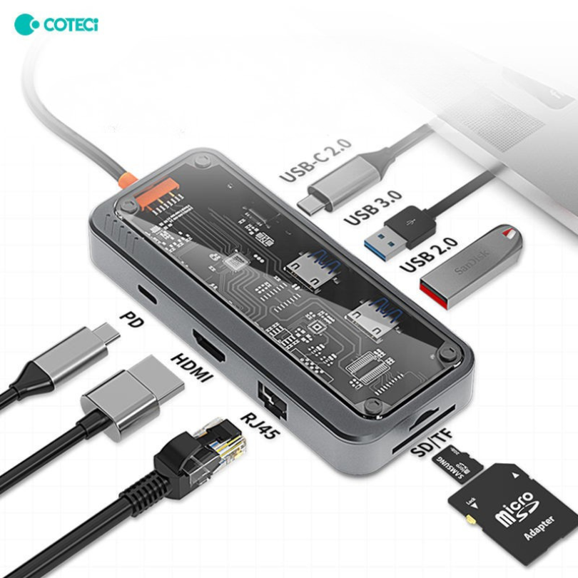 ** Hub Type C Coteci Punk 16016 8 in 1
