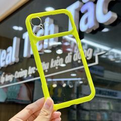 [C] ** Ốp iPhone 16 Plus lưng trong cứng viền màu Acrylic