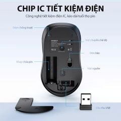 [C] Chuột không dây + Bluetooth Robot M365