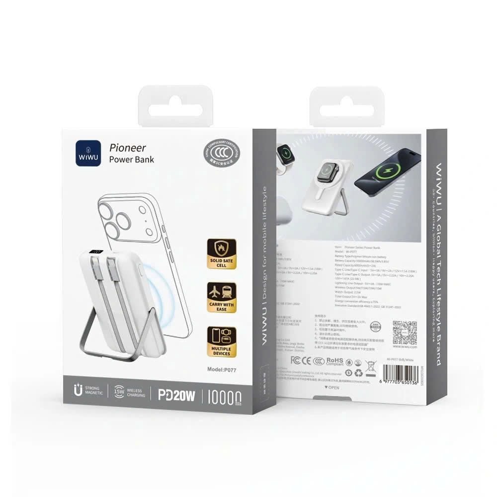 [C] ** Pin dự phòng không dây Wiwu Pioneer P077 10.000mAh