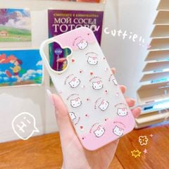 ** Ốp iPhone 16 6.1 2 lớp nhiều mặt Kitty cài hoa nền vàng