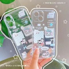 Ốp iPhone 14 Plus dẻo trong My Melody và mèo