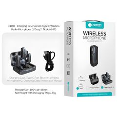 [C] ** Micro cài áo Coteci 74009 2 Mic Cổng Type C