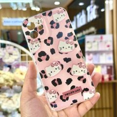 ** Ốp iPhone 11 6.1 dẻo hồng da beo in nhiều mặt Kitty