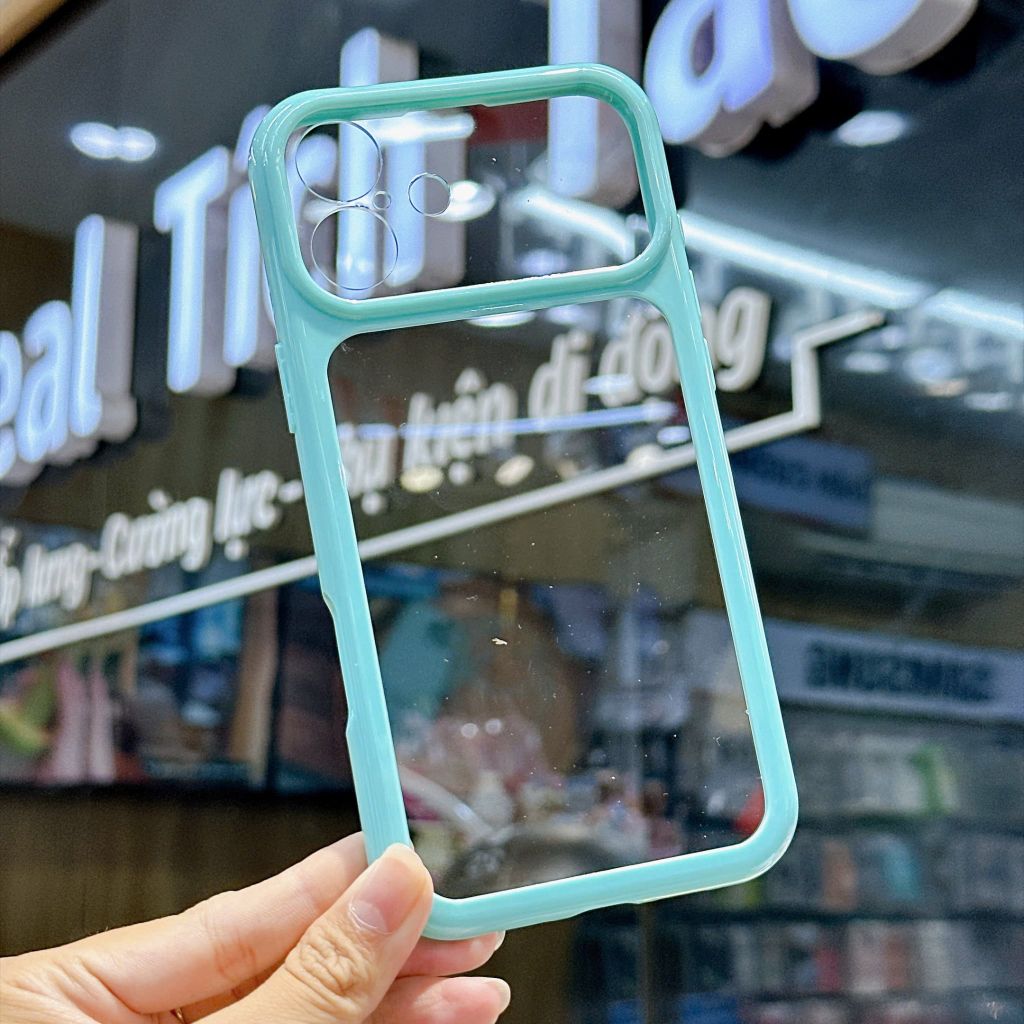 [C] ** Ốp iPhone 16 Plus lưng trong cứng viền màu Acrylic