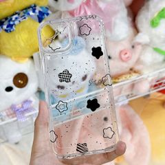 ** Ốp iPhone 15 6.1 dẻo trong ngôi sao đen
