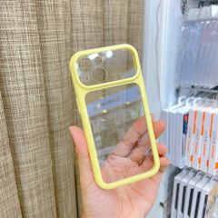 [C] ** Ốp iPhone 15 Plus lưng trong cứng viền màu Acrylic