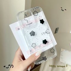 ** Ốp iPhone 14 Pro dẻo trong ngôi sao đen