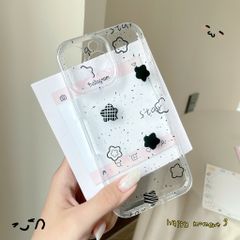 ** Ốp iPhone 16 Pro dẻo trong ngôi sao đen