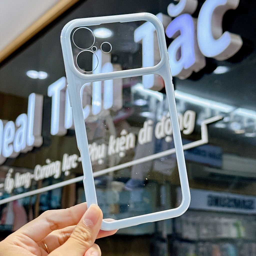 [C] ** Ốp iPhone 16 Plus lưng trong cứng viền màu Acrylic