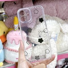** Ốp iPhone 16 Plus dẻo trong ngôi sao đen