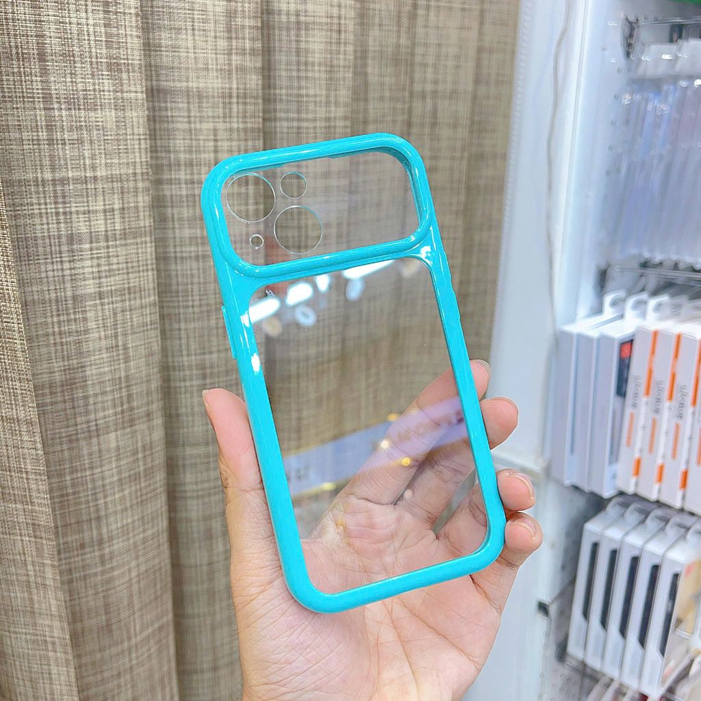 [C] ** Ốp iPhone 15 Plus lưng trong cứng viền màu Acrylic