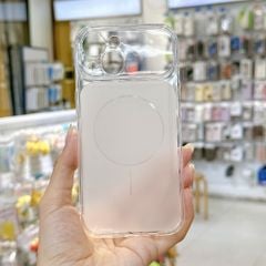 Ốp iPhone 14 Plus/15 Plus độ 17 dẻo lưng nhám vòng viền trong