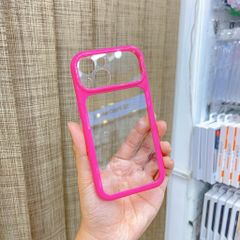 [C] ** Ốp iPhone 15 Plus lưng trong cứng viền màu Acrylic