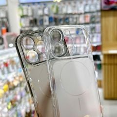 Ốp iPhone 15 Pro độ 17 dẻo lưng nhám vòng viền trong