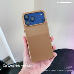 [C] ** Ốp iPhone 17 Pro Max vân sần lót nỉ